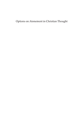 Options on Atonement in Christian Thought