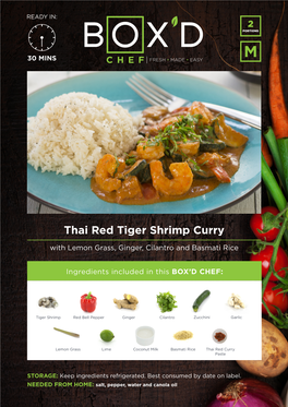 Thai Red Tiger Shrimp Curry