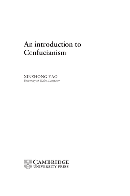 An Introduction to Confucianism