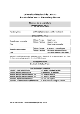 Programa Paleobotanica 2007