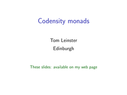 Codensity Monads