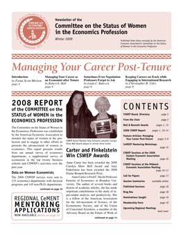 Managing Your Career Post-Tenure