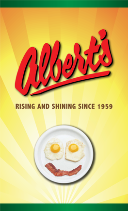 Rising and Shining Since 1959 Pancakes