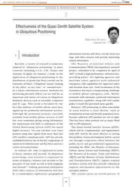 Effectiveness of the Quasi-Zenith Satellite System in Ubiquitous Positioning