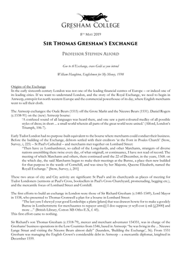 Sir Thomas Gresham's Exchange