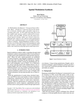 Spatial Modulation Synthesis