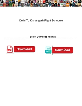 Delhi to Kishangarh Flight Schedule