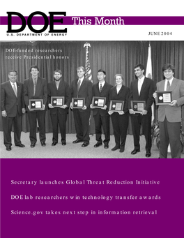 Secretary Launches Global Threat Reduction Initiative DOE Lab