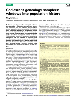 Coalescent Genealogy Samplers: Windows Into Population History
