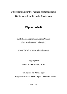 Diplomarbeit