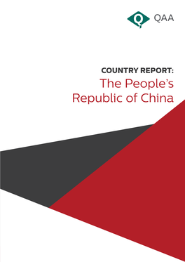 COUNTRY REPORT: the People's Republic of China