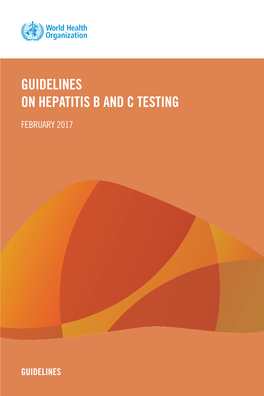 2017 Guidelines on Hepatitis B and C Testing