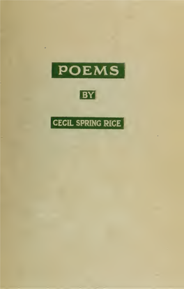 Cecil Spring Rice ?R