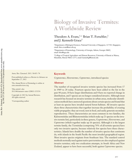 Biology of Invasive Termites: a Worldwide Review