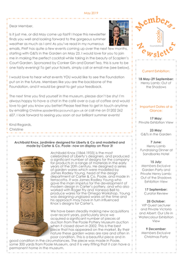 Newsletter May 2019 (Pdf) Download