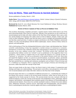 Time and Process in Ancient Judaism'