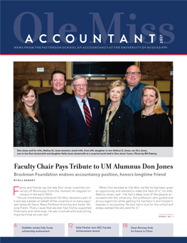 Ole Miss Accountant FINAL Pages.Indd 1 3/1/18 9:22 AM from the DEAN JONES, CONT