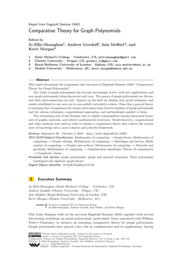 Comparative Theory for Graph Polynomials