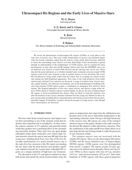 Ultracompact HII Regions and the Early Lives of Massive Stars