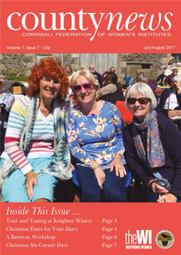 County News • July/August 2017 • Cornwall Federation Of