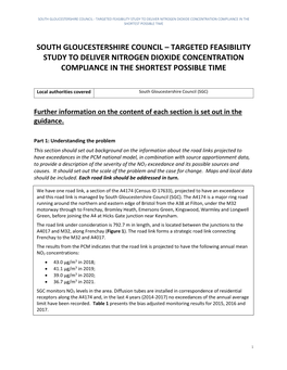 Targeted Feasibility Study to Deliver Nitrogen Dioxide Concentration Compliance in the Shortest Possible Time