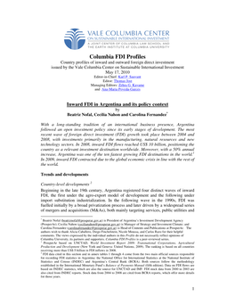 Columbia FDI Profiles