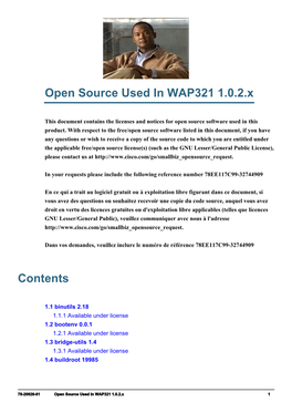 Open Source Used in Cisco WAP321 1.0.2.X