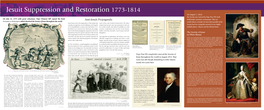 Jesuit Suppression and Restoration 1773-1814