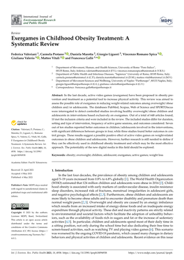 Exergames in Childhood Obesity Treatment: a Systematic Review