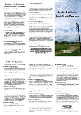 Buckden & Diddington Public Rights of Way