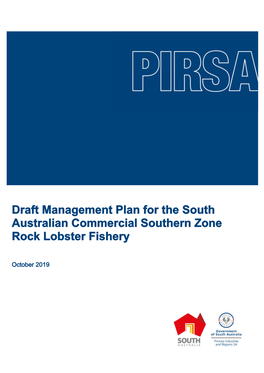 Draft Management Plan for the South Australian Commercial Southern Zone Rock Lobster Fishery