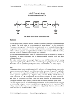 Lab.3. Tutorial : (Draft) Introduction to Codecs