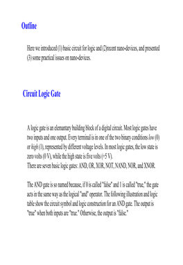 Outline Circuit Logic Gate