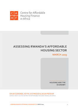 ASSESSING RWANDA's AFFORDABLE HOUSING SECTOR