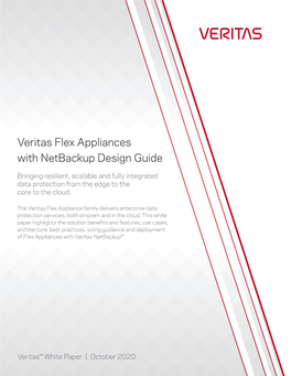 Veritas Flex Appliances with Netbackup Design Guide