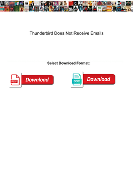 Thunderbird Does Not Receive Emails