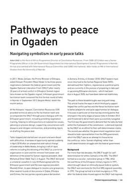 Pathways to Peace in Ogaden