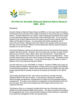 Ariundle National Nature Reserve 2009-2015