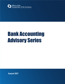 Bank Accounting Advisory Series 2021