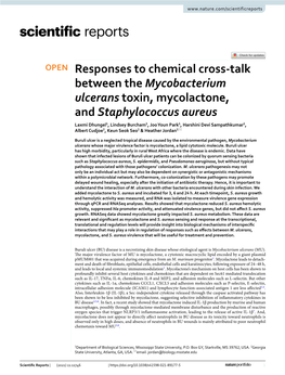 Responses to Chemical Cross-Talk Between the Mycobacterium