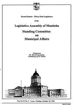 Legislative Assembly of Manitoba Standing Committee on Municipal