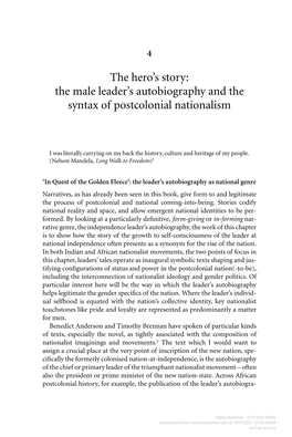 The Male Leader's Autobiography and the Syntax of Postcolonial Nationalism
