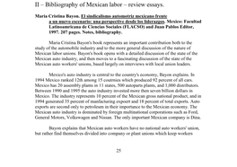 Bibliography of Mexican Labor – Review Essays
