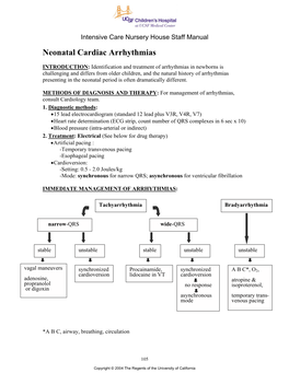 Cardiac Arrhythmias