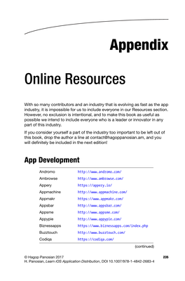 Appendix Online Resources