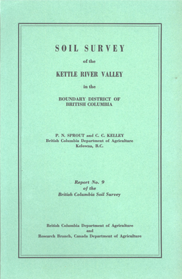 Soil Survey of the Kettle River Valley