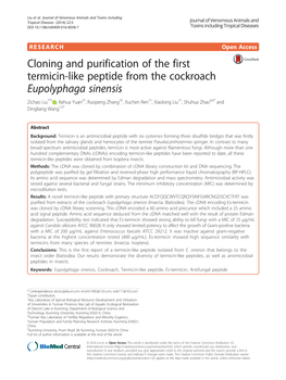 Cloning and Purification of the First Termicin-Like Peptide from The