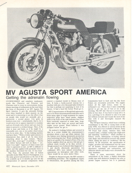 Mv Agusta Sport America