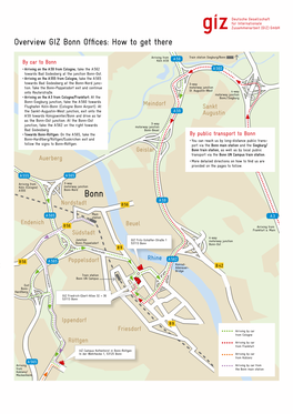 GIZ Bonn Offices: How to Get There Richtung Köln a 59 a 3