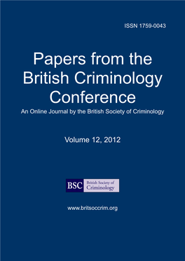 Papers from the British Criminology Conference 2012 Whole Volume